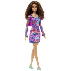 Barbie Fashionista Doll Rainbow Marble Swirl