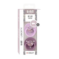 Bibs Liberty 2Pk Deluxe Silikone, Mauve Mix