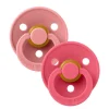 Bibs 2Pk Colour Latex Str.2, Dusty Pink/Coral