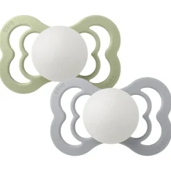 Bibs 2Pk Supreme Glow Silikone Str.1, Sage/Cloud Night
