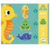 Djeco Primo Puslespil Havets Dyr 4, 6, 9 Brikker