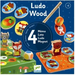 Djeco Traelaerespil, Ludo Wood 4 Spil