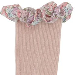 Gobabygo Bambus Non-Slip Sokker 6-12Mdr. - Soft Pink/Liberty