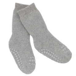 Gobabygo Bomuld Non-Slip Sokker 2-3Ar - Grey Melange
