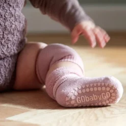 Gobabygo Bomuld Non-Slip Sokker 3-4Ar - Dusty Rose
