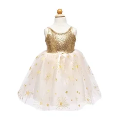 Great Pretenders Guld Glam Party Kjole, Str. 7-8 Ar