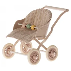 Maileg Klapvogn, Baby Mus - Rosa