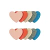 Mimi & Lula - 2 Harclips - Layered Heart Retro Rainbow