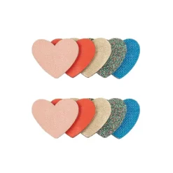Mimi & Lula - 2 Harclips - Layered Heart Retro Rainbow