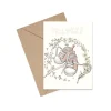 Mouse & Pen A6 Kort, Tillykke Lyserod Converse
