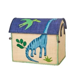 Rice Raffia Lille Opbevaringshus - Dino