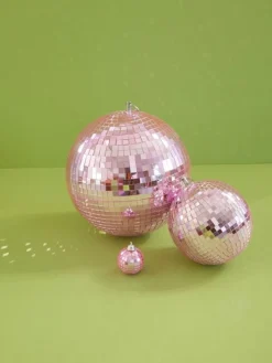Rice Stor Diskokugle - Pink