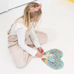 Scratch Silhuet Puslespil, Enhjorning 30 Brikker