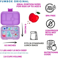 Yumbox Original 6 Rum, Lulu Purple/Paris